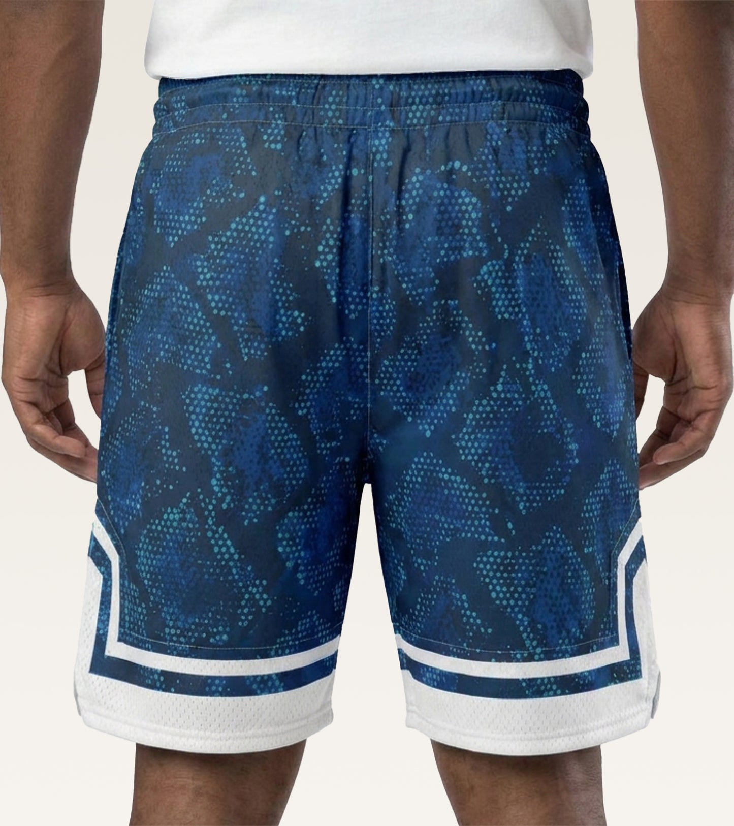 Mesh Graphic Training Short - Navy Cyber Camo