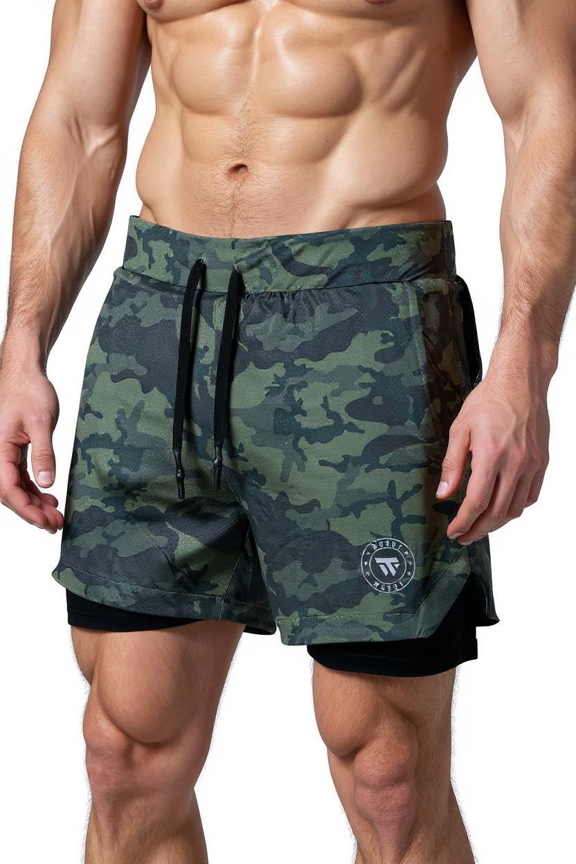 WS 252 - CAMO COMPRESSION SHORTS