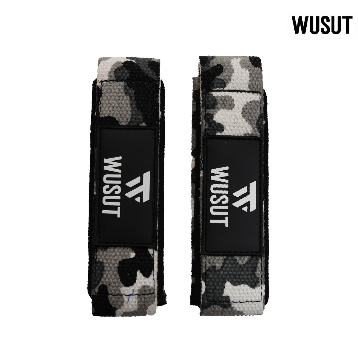 Neoprene Padded Cotton Lifting Straps - White Camo