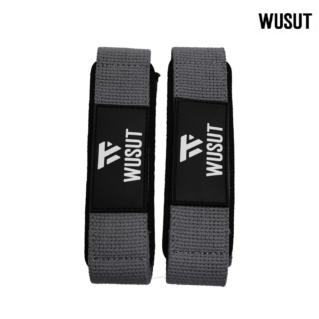 Neoprene Padded Cotton Lifting Straps - Grey