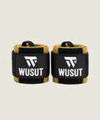 Adjustable Weightlifting Wrist Wraps - Black / Beige