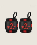 Adjustable Weightlifting Wrist Wraps - Black / Red