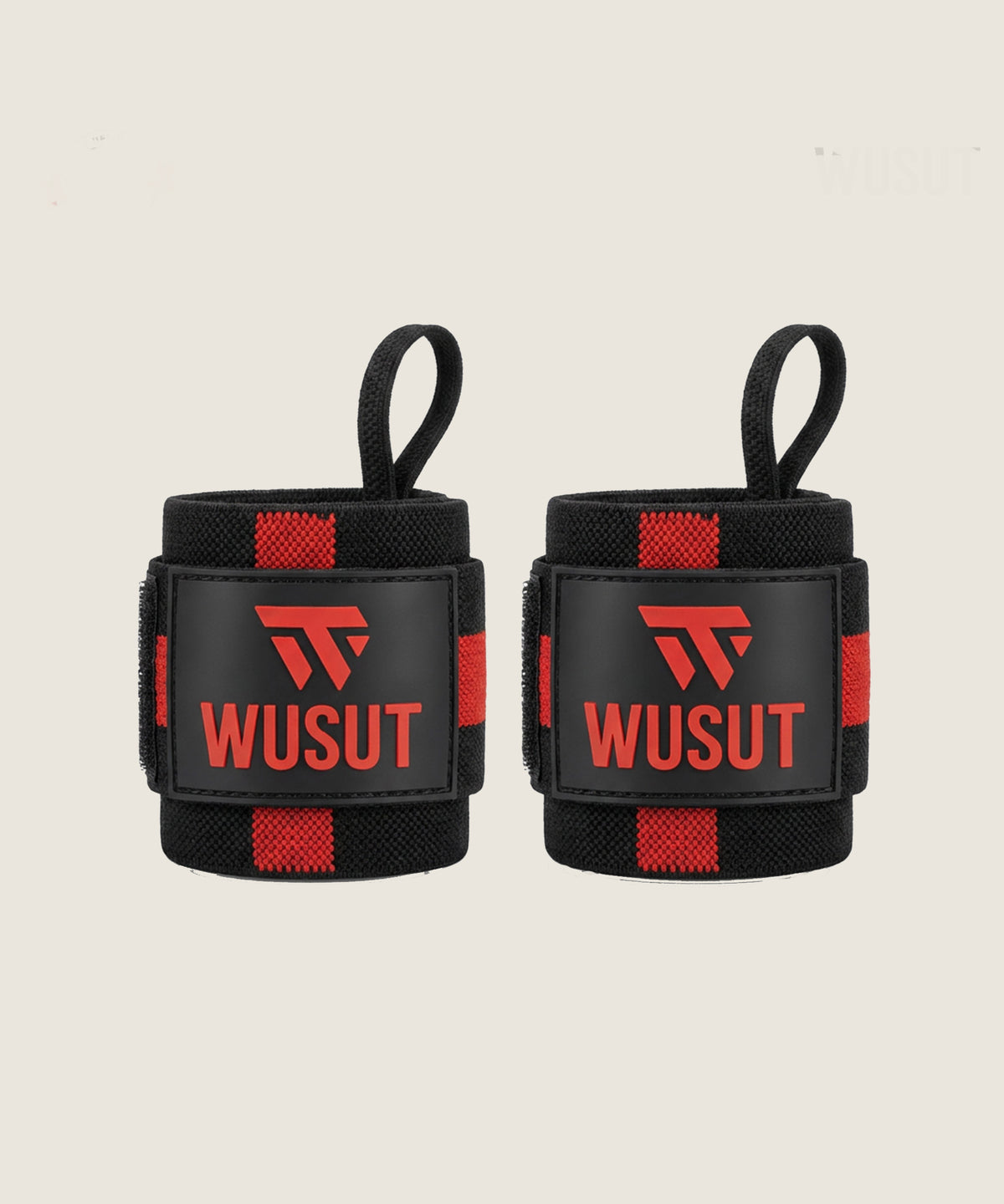 Adjustable Weightlifting Wrist Wraps - Black / Red