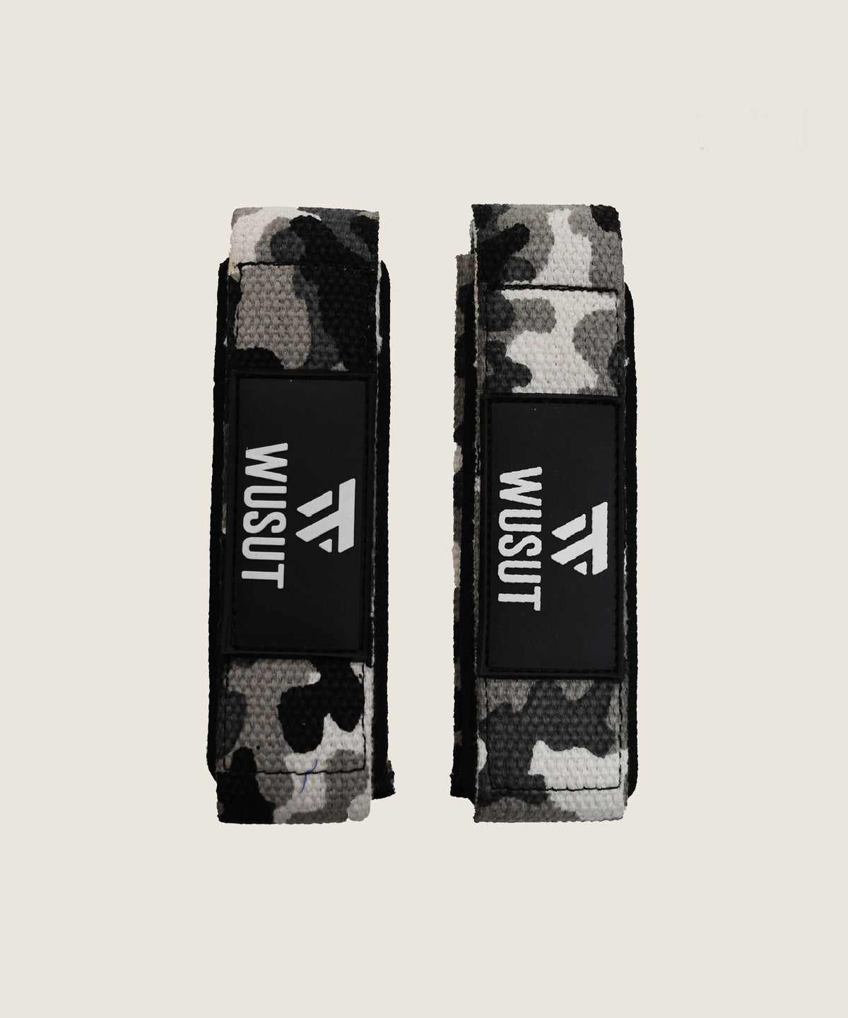 Neoprene Padded Cotton Lifting Straps - Camo Black