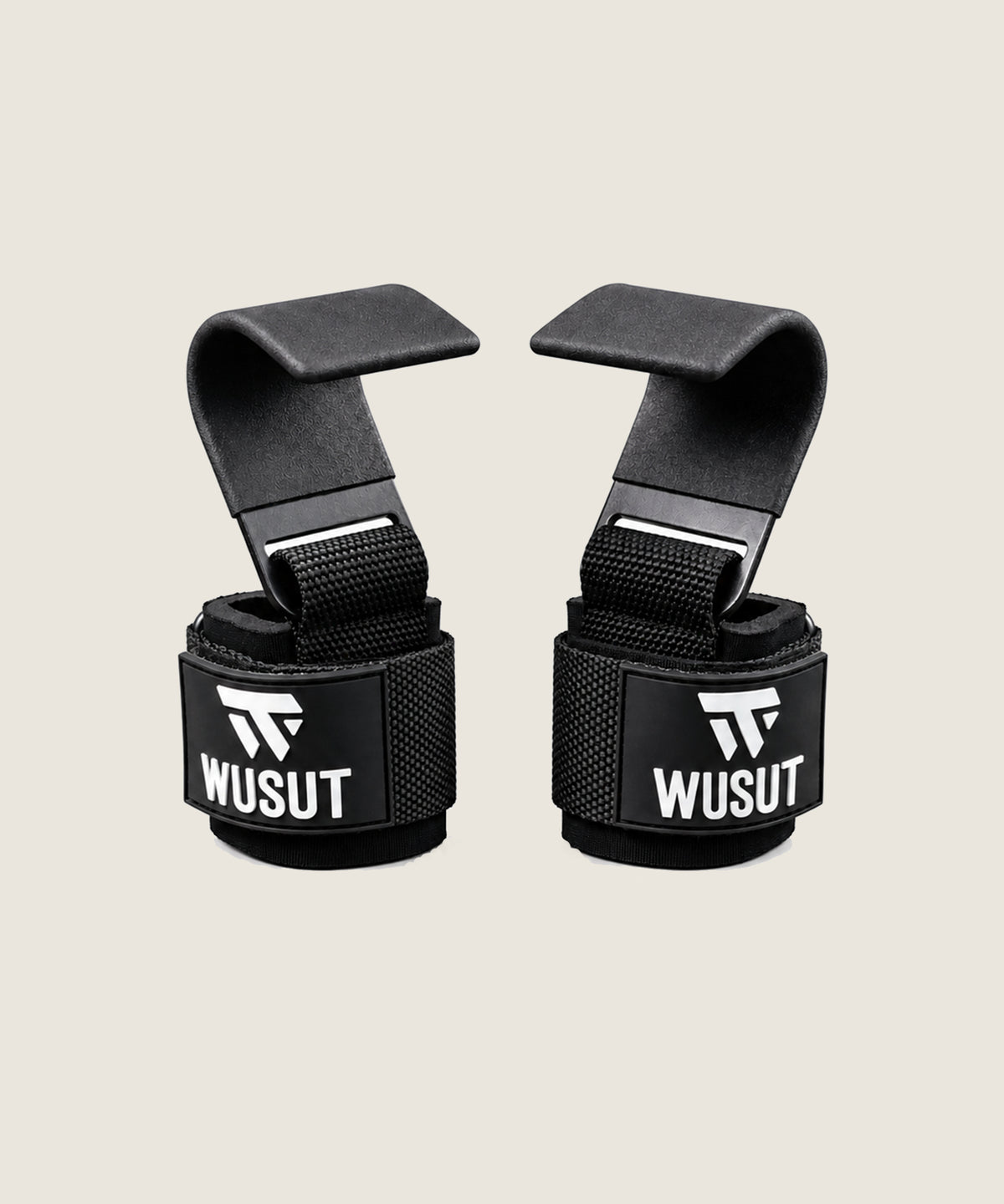 Coated Steel Heavy-Duty Weightlifting Hooks - Black