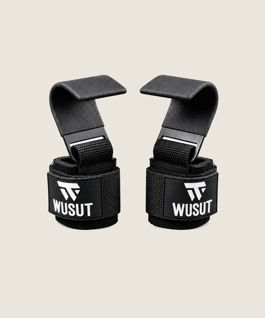 Coated Steel Heavy-Duty Weightlifting Hooks - Black