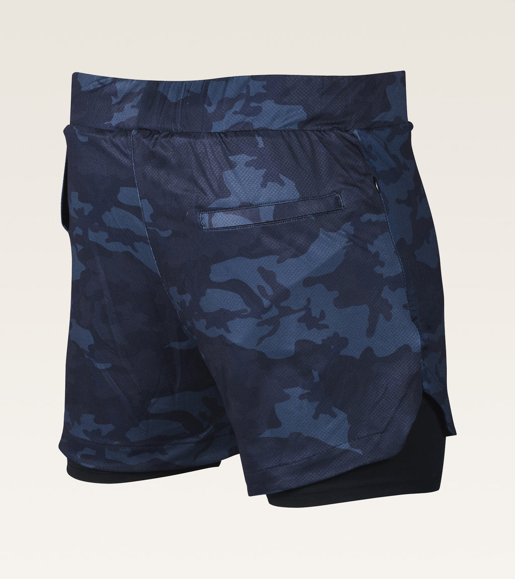 Men's 2-in-1 Camo Training Short - Navy Camo