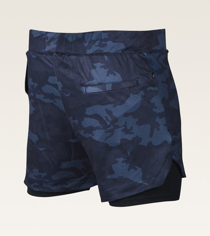 Men's 2-in-1 Camo Training Short - Navy Camo