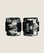 Adjustable Weightlifting Wrist Wraps - Camo White