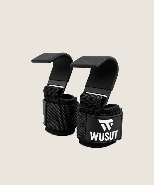 Coated Steel Heavy-Duty Weightlifting Hooks - Black
