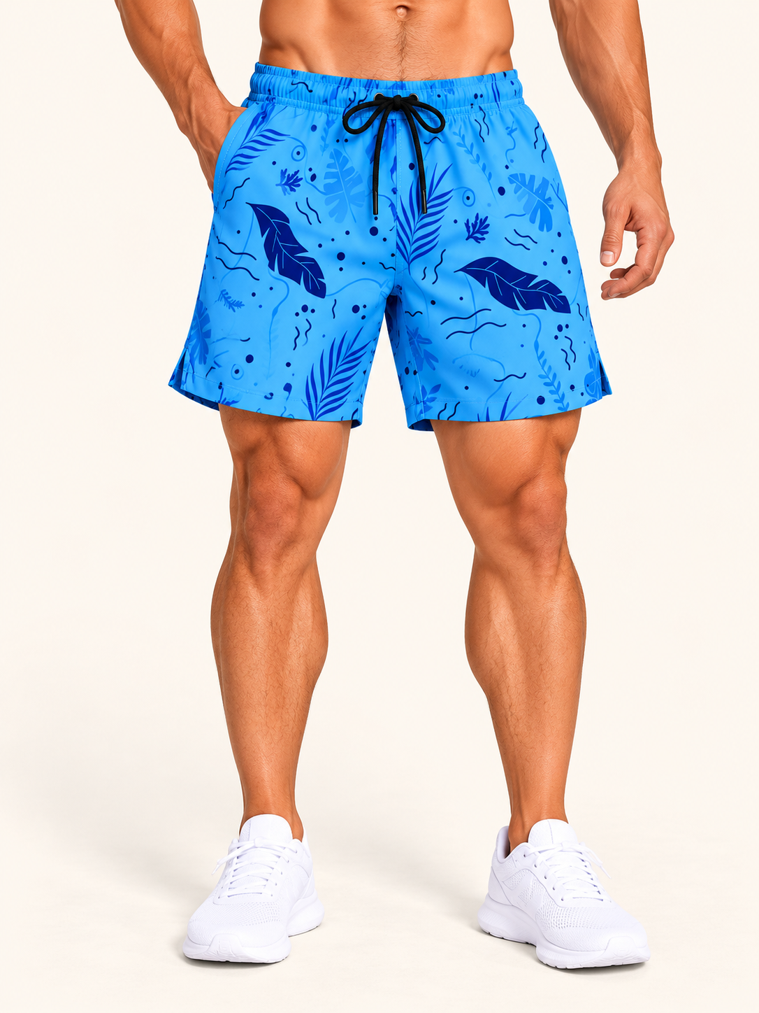 Men's Quick-Dry Swim Short - Ocean Leaf