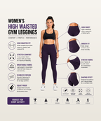 Everyday High-Waist Legging - (Ladies Leggings) Purple