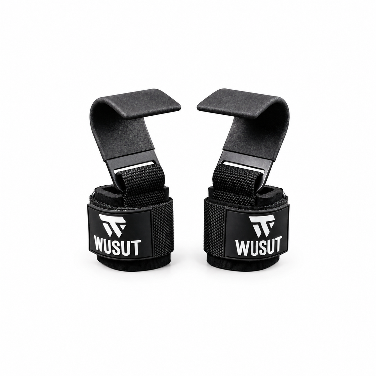 Coated Steel Heavy-Duty Weightlifting Hooks - Black