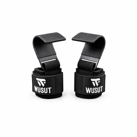 Coated Steel Heavy-Duty Weightlifting Hooks - Black
