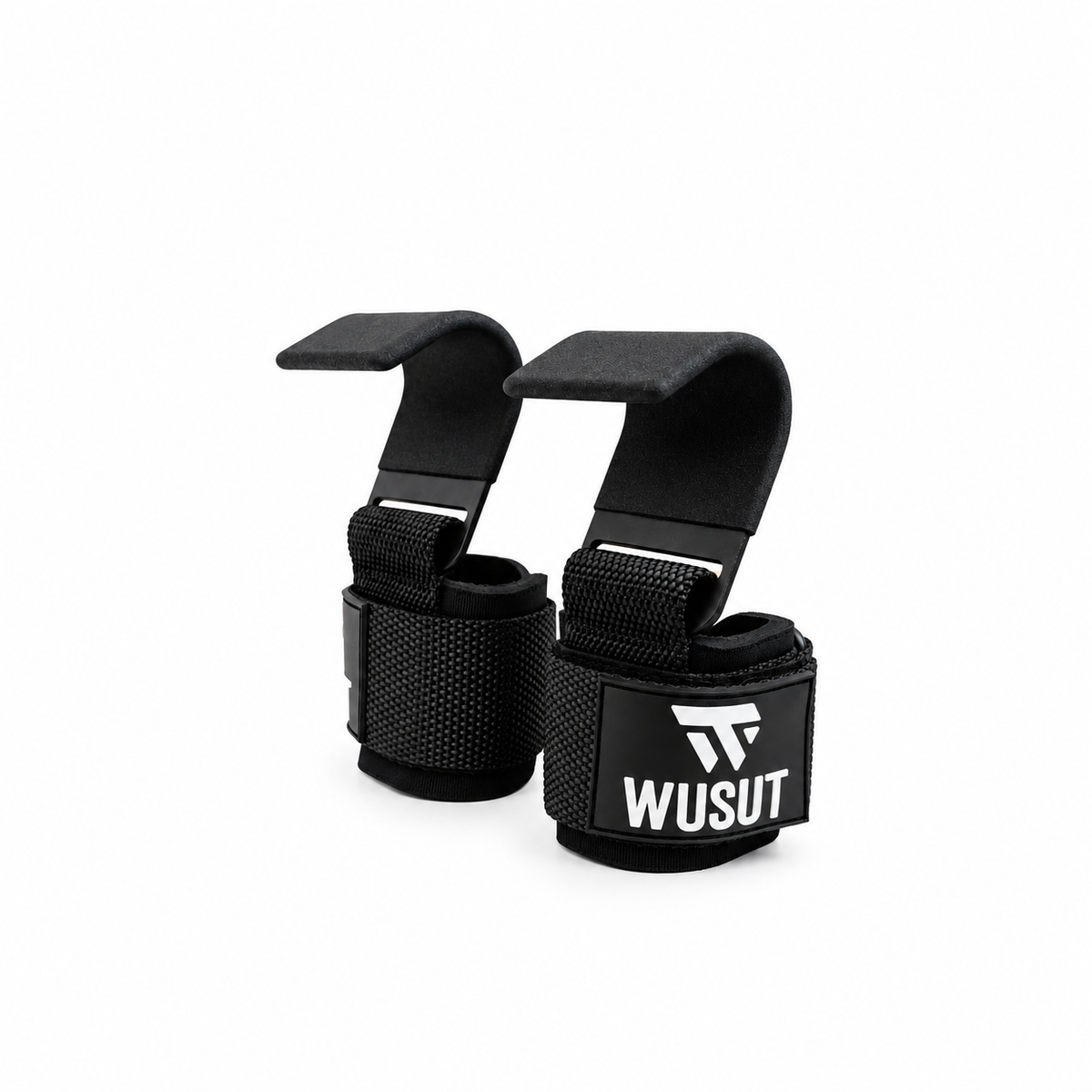 Coated Steel Heavy-Duty Weightlifting Hooks - Black