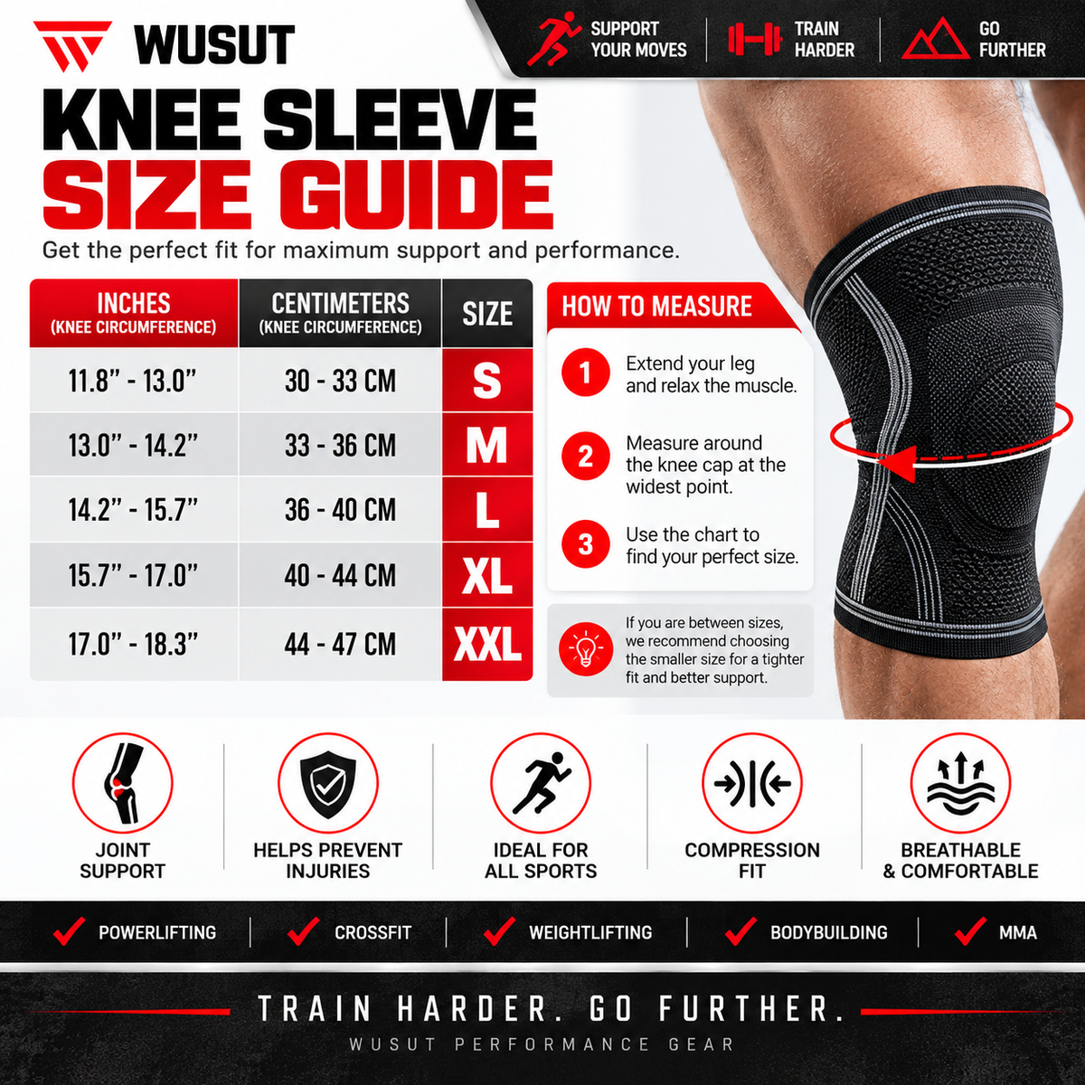 High-Elasticity Joint Support Knee Sleeve - Black