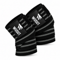Adjustable Squat Knee Wraps - Black / Grey