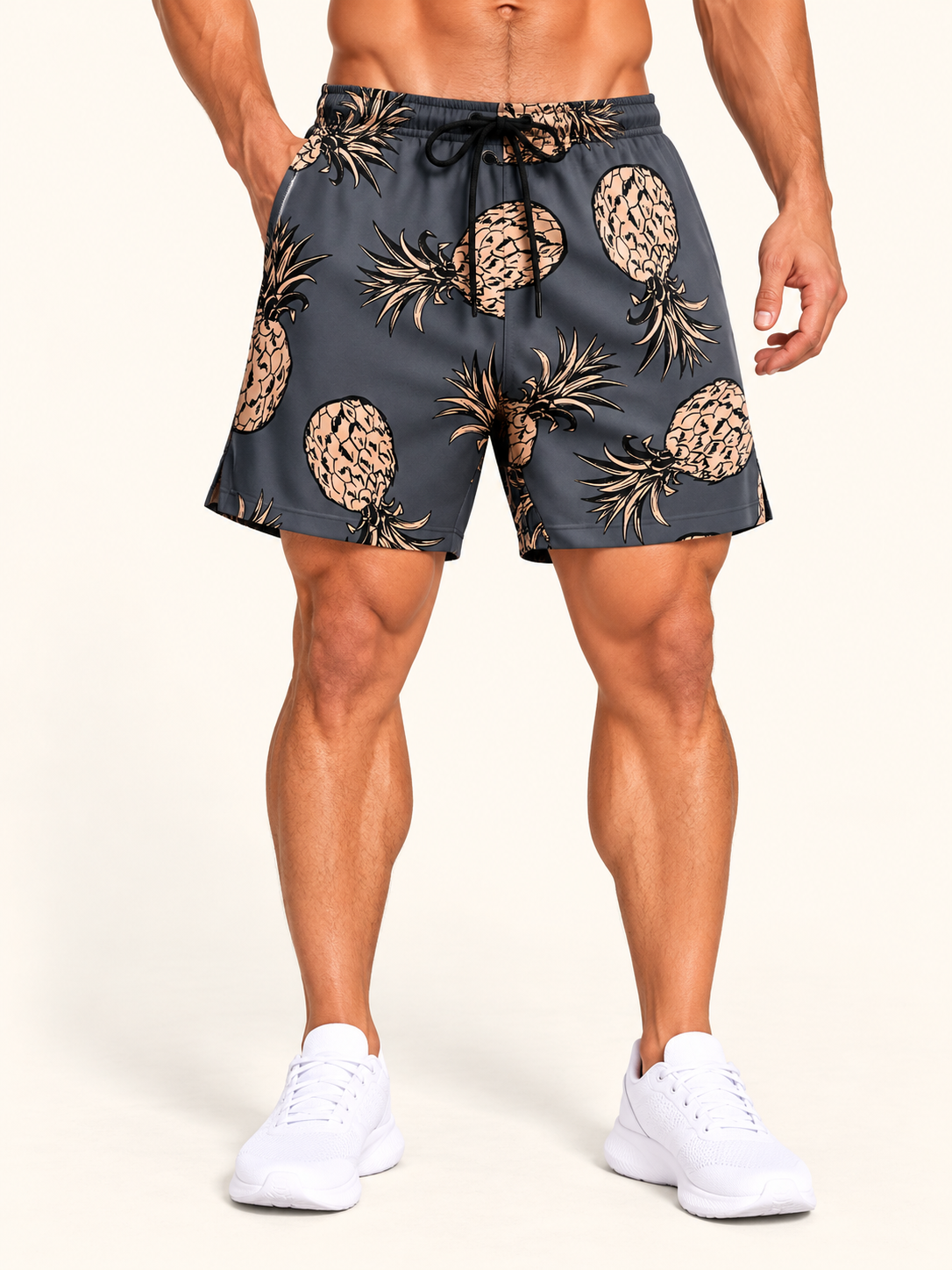 Men's Quick-Dry Swimming Short - Pineapple