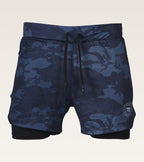 Men's 2-in-1 Camo Training Short - Navy Camo