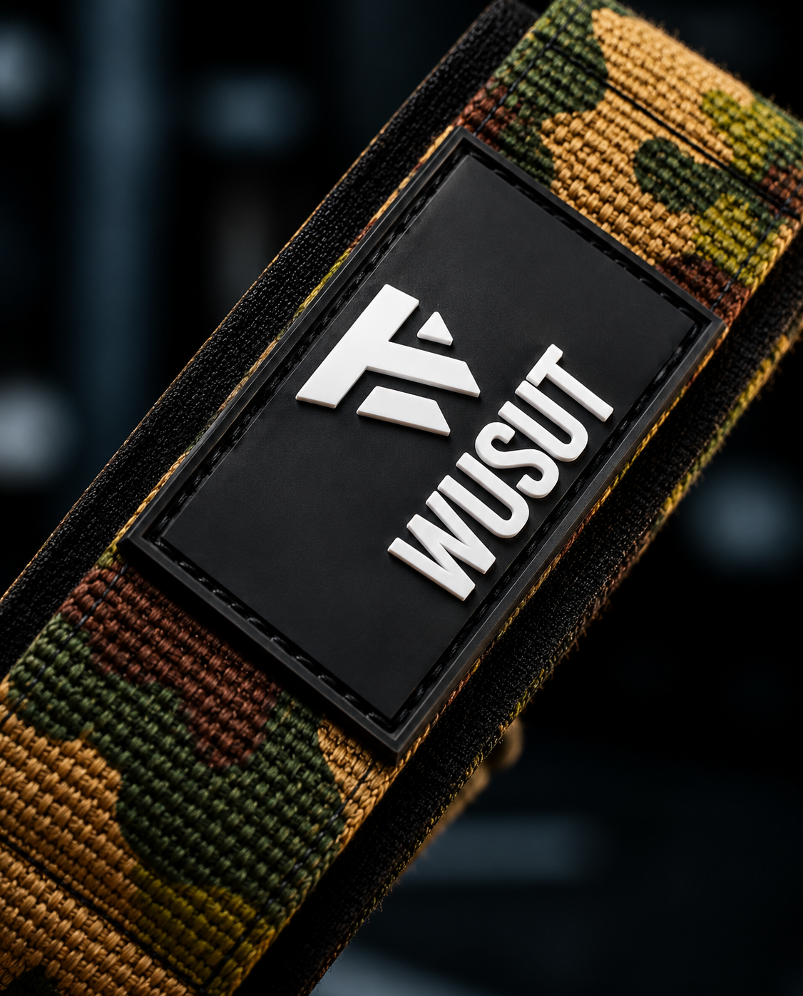 Neoprene Padded Cotton Lifting Straps - Camo Green