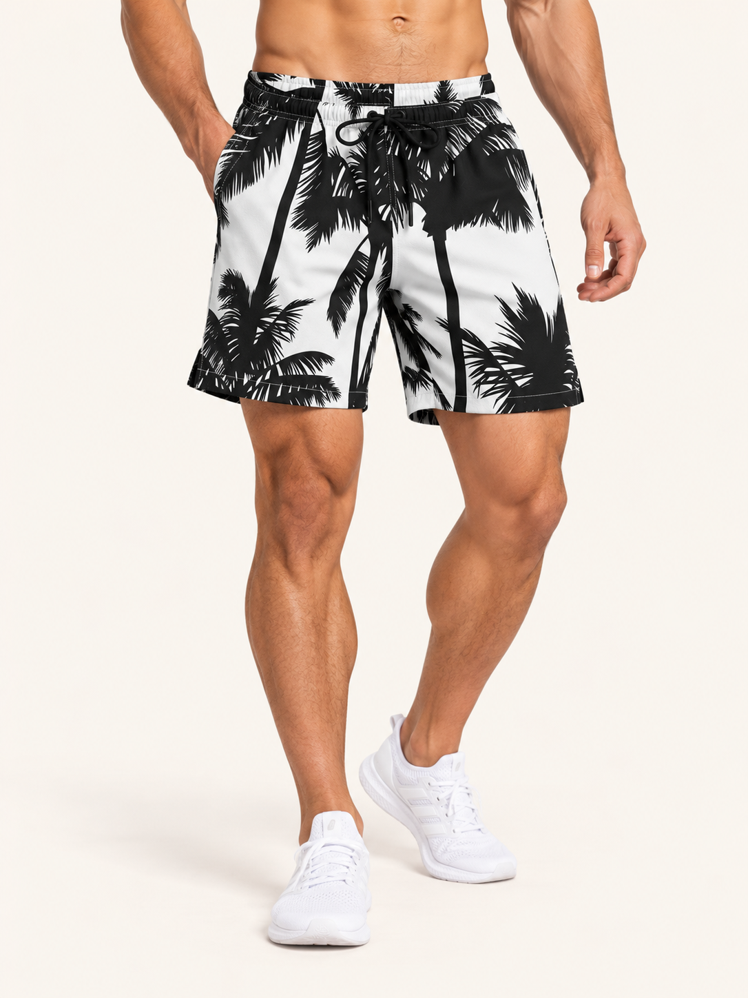 Men's Quick-Dry Swimming Short - Black Tree