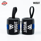 Adjustable Weightlifting Wrist Wraps - Grey / Blue