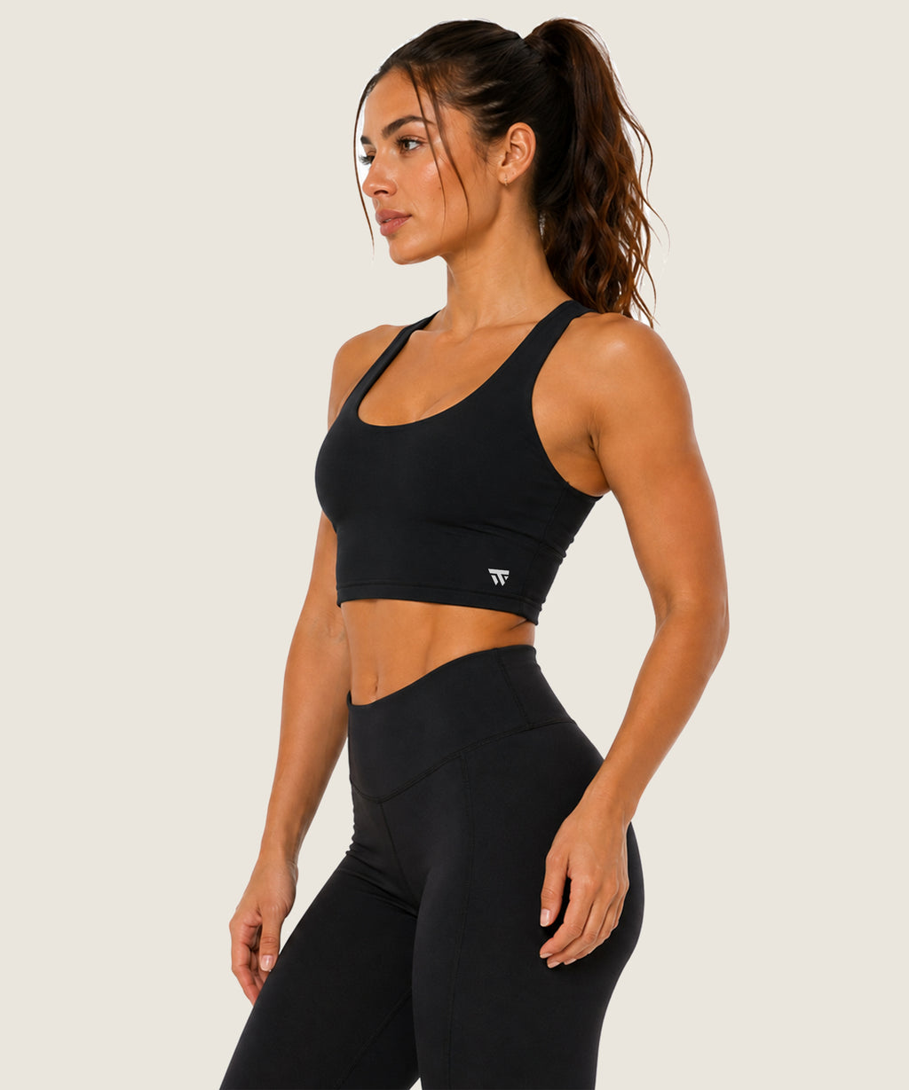 Women's Core Support Racerback Bra - (Ladies Top) Black