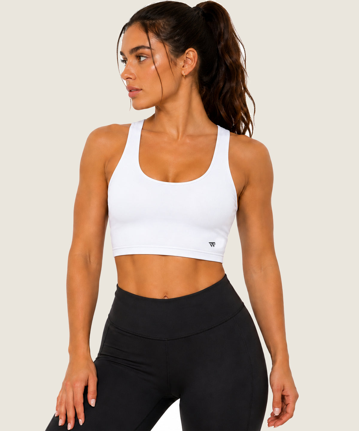 Women's Core Support Racerback Bra - (Ladies Top) White