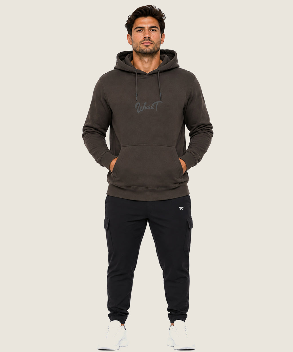 Men's Everyday Performance Hoodie - (Cotton Hoodies) Brown