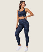 Women's High-Waist Pocket Legging - (Ladies Leggings) Navy Camo