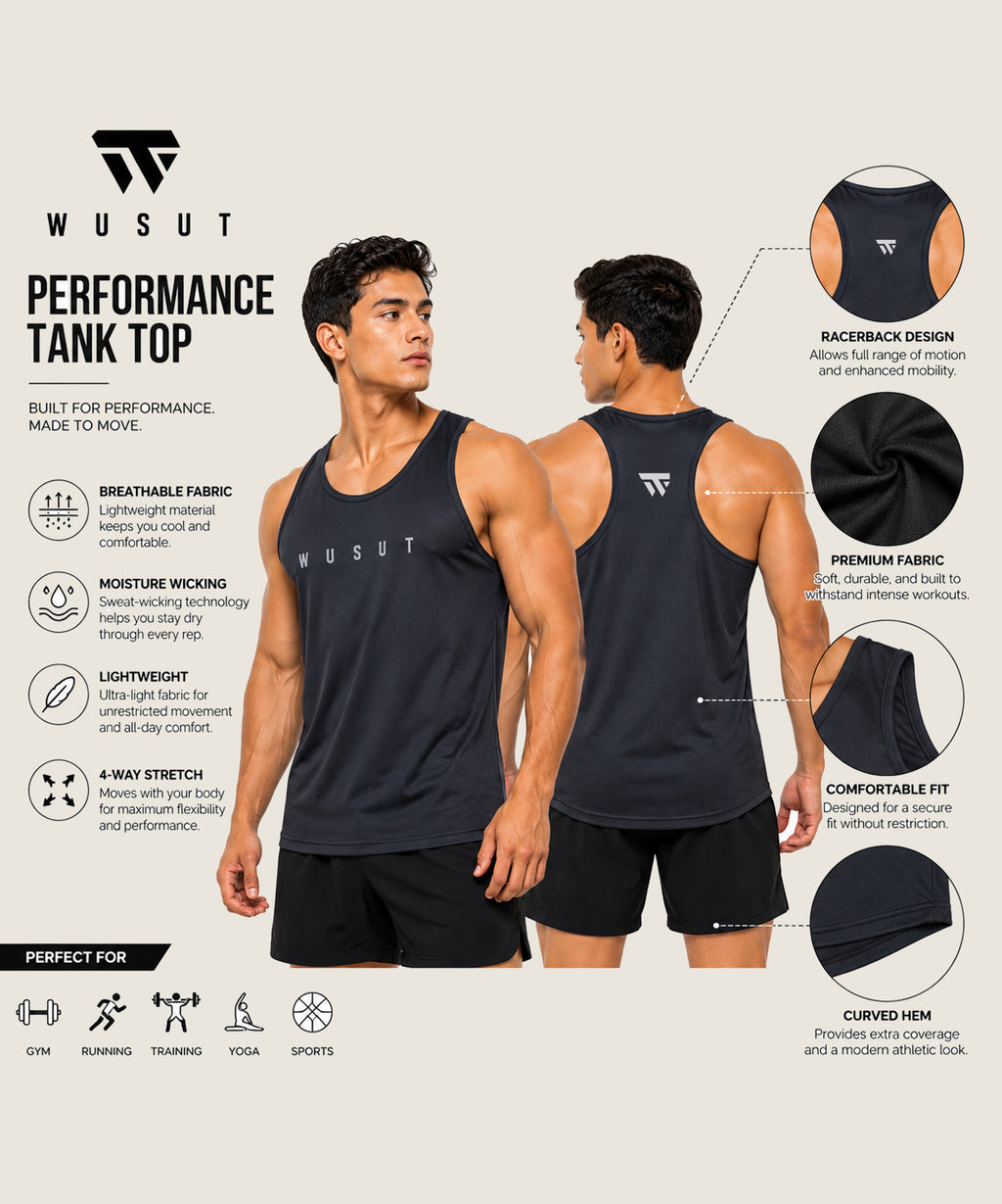 Wusut Mesh Performance Vest - (Stringer Vest) Grey