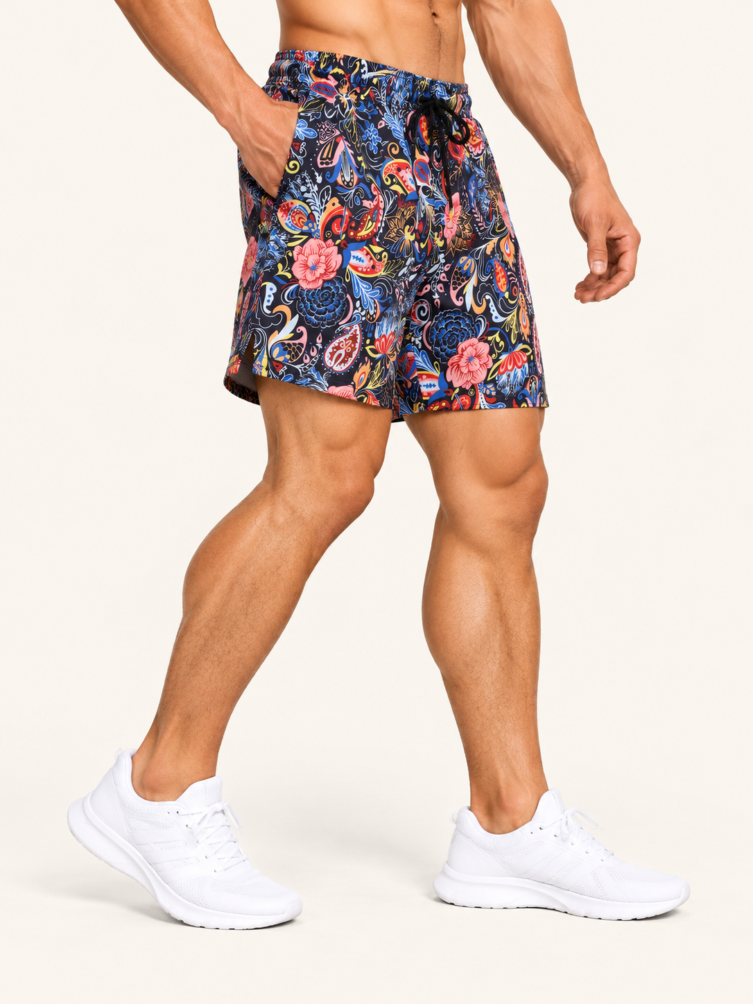 Men's Quick-Dry Swim Short - Flower