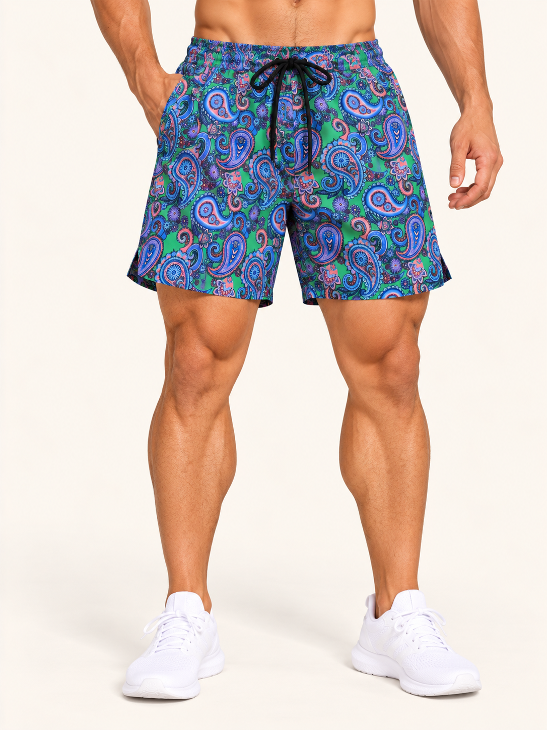 Men's Quick-Dry Swimming Short - Green Parsley