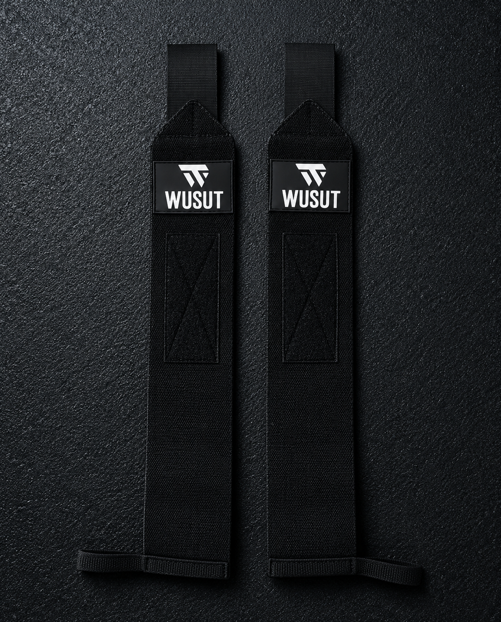 Adjustable Weightlifting Wrist Wraps - Black