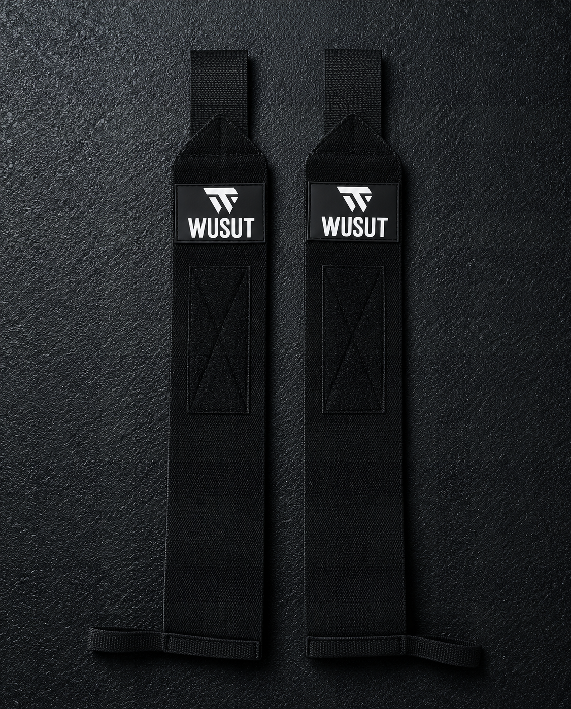 Adjustable Weightlifting Wrist Wraps - Black