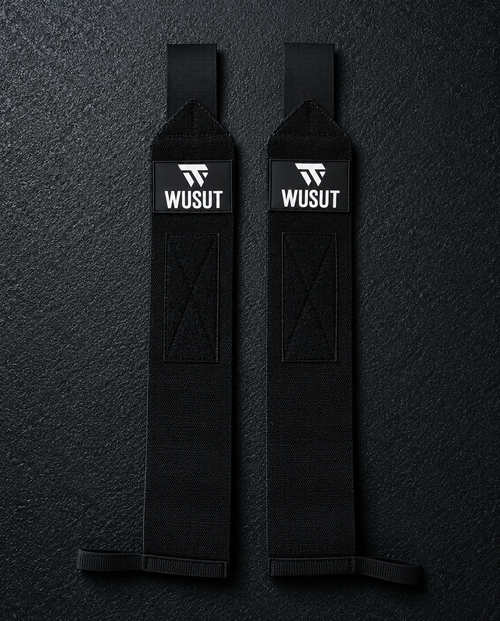 Adjustable Weightlifting Wrist Wraps - Black