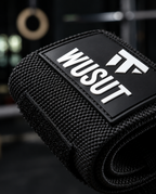 Adjustable Weightlifting Wrist Wraps - Black