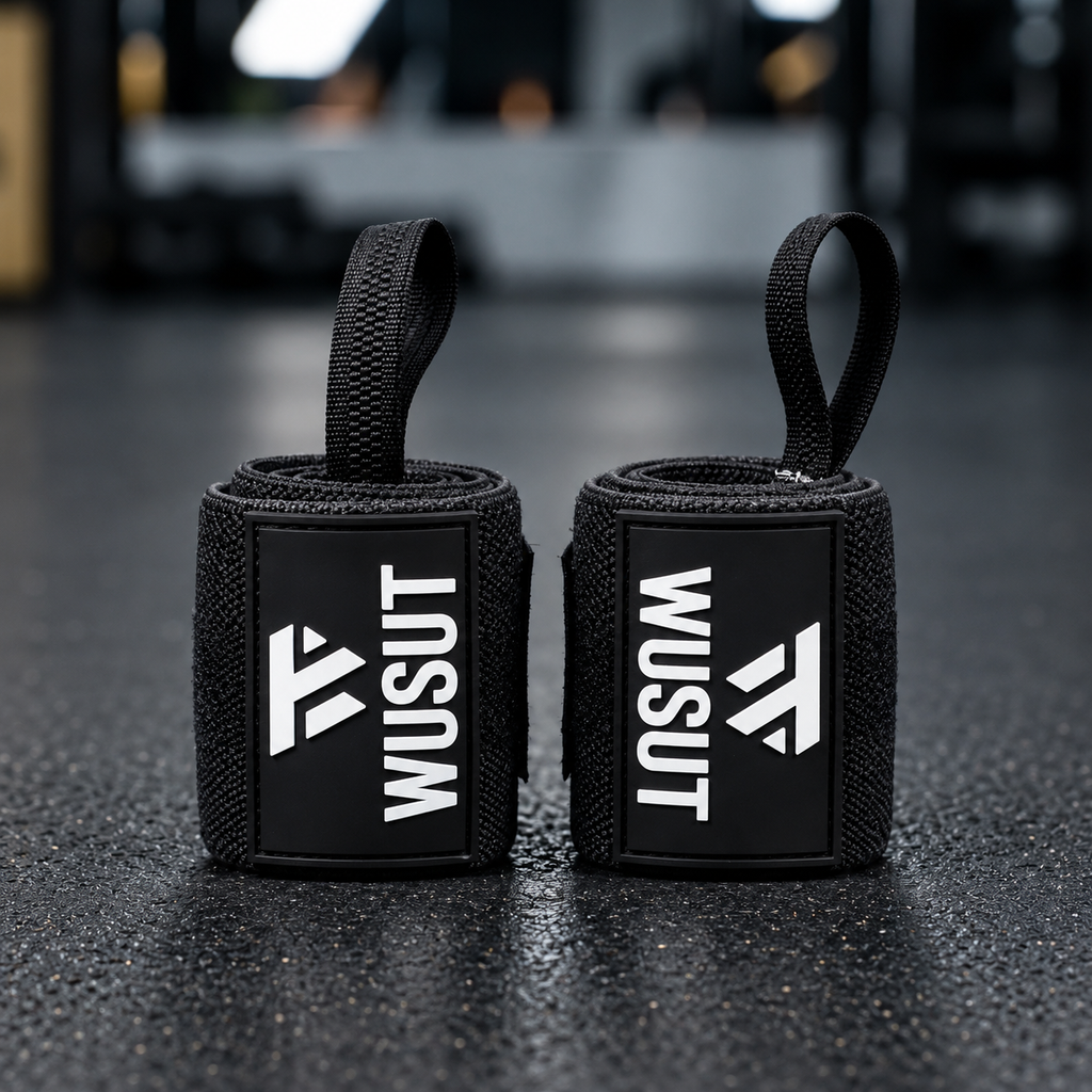 Adjustable Weightlifting Wrist Wraps - Black