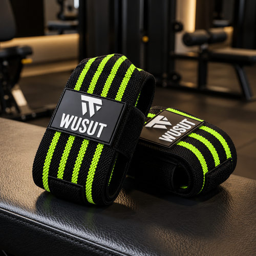 Adjustable Squat Knee Wraps - Black / Green