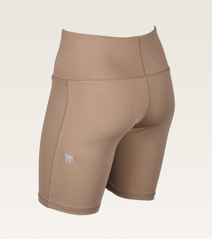 High-Waist Contour Short - Camel