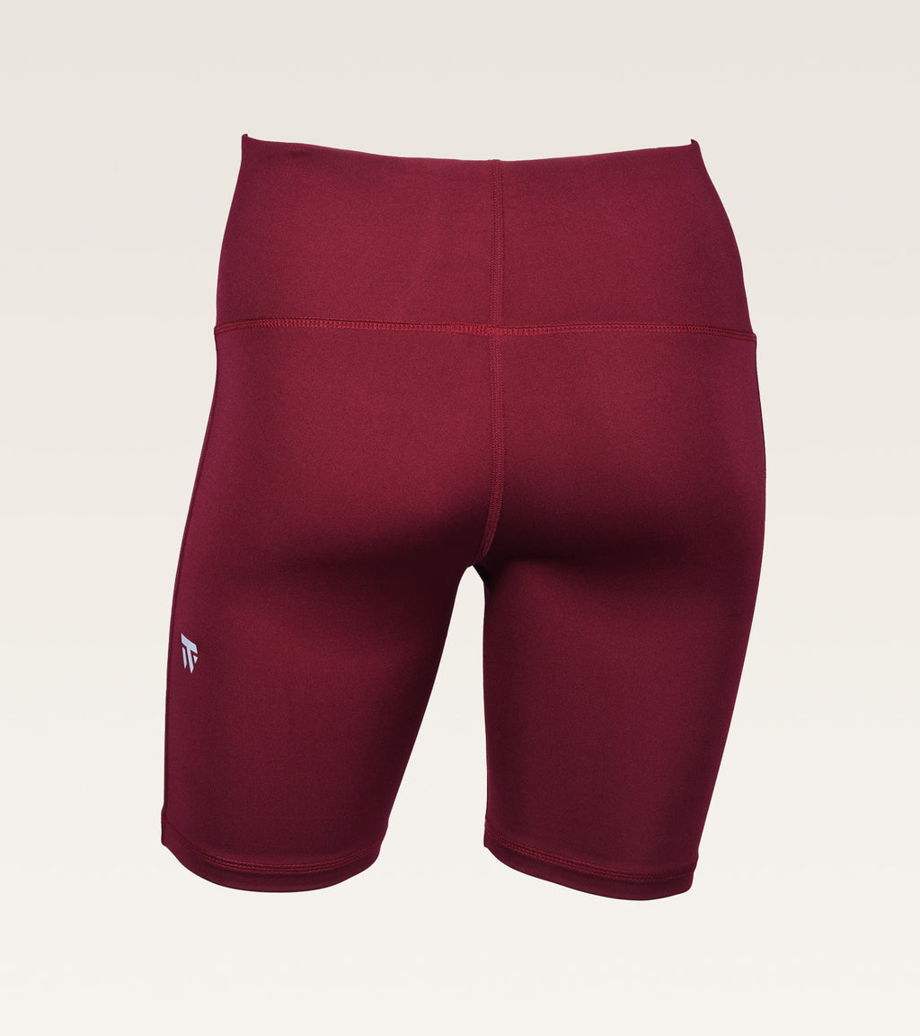 High-Waist Contour Short - Maroon