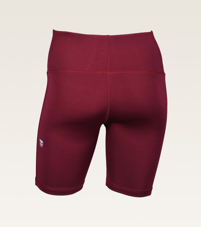 High-Waist Contour Short - Maroon