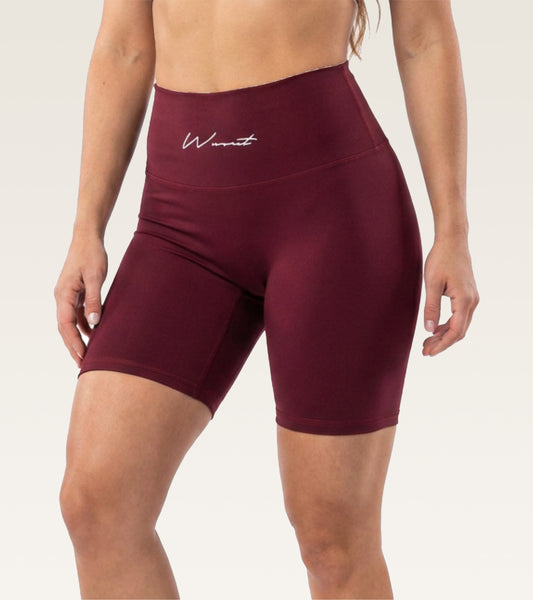 High-Waist Contour Short - Maroon