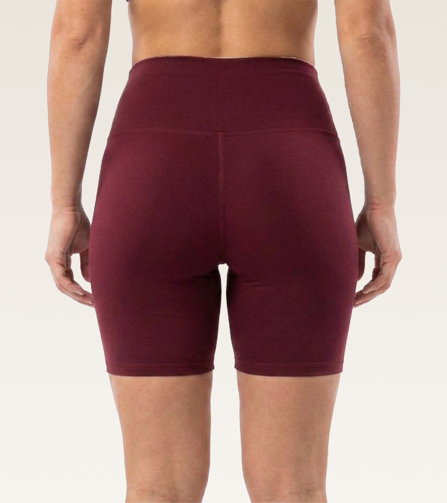 High-Waist Contour Short - Maroon