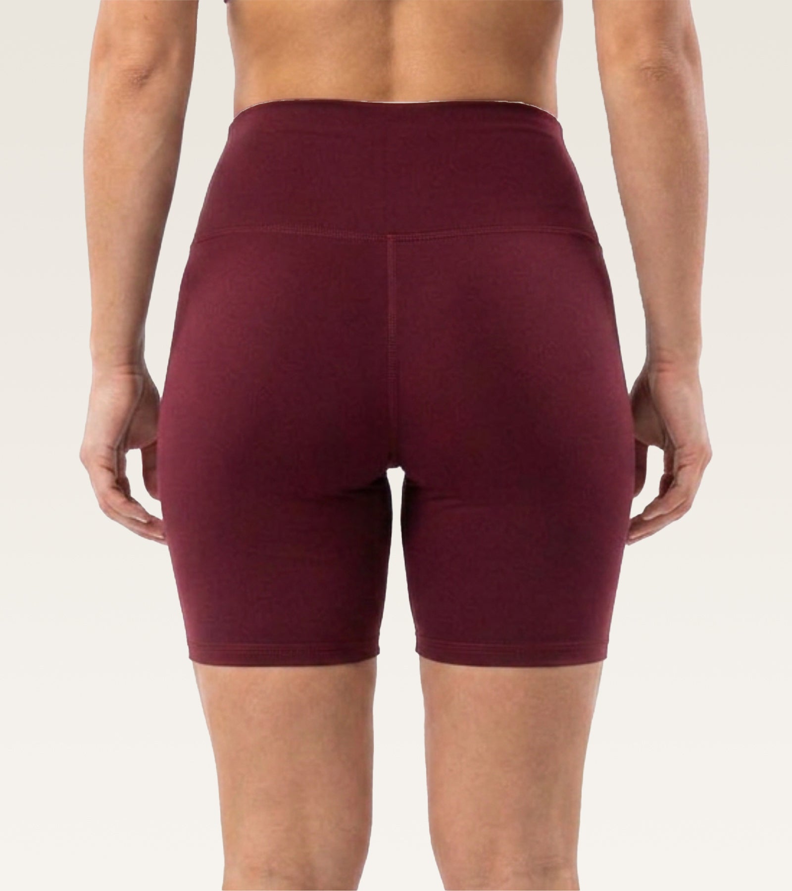 High-Waist Contour Short - Maroon