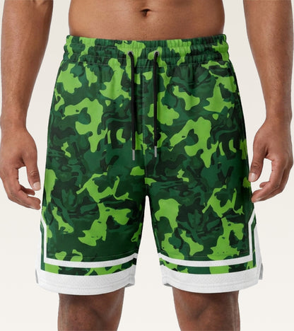 Mesh Graphic Training Short - Green Camo