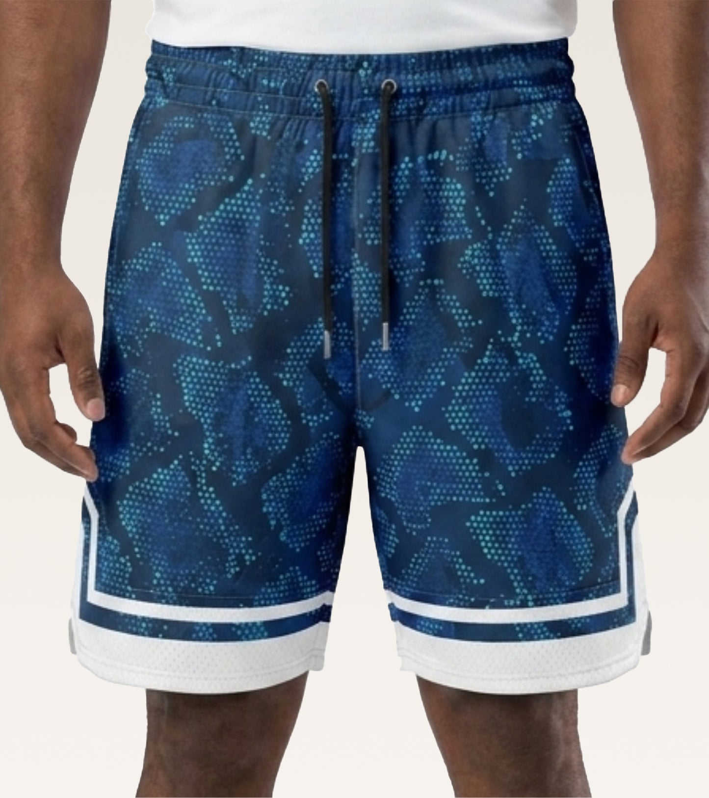 Mesh Graphic Training Short - Navy Cyber Camo