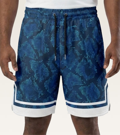 Mesh Graphic Training Short - Navy Cyber Camo