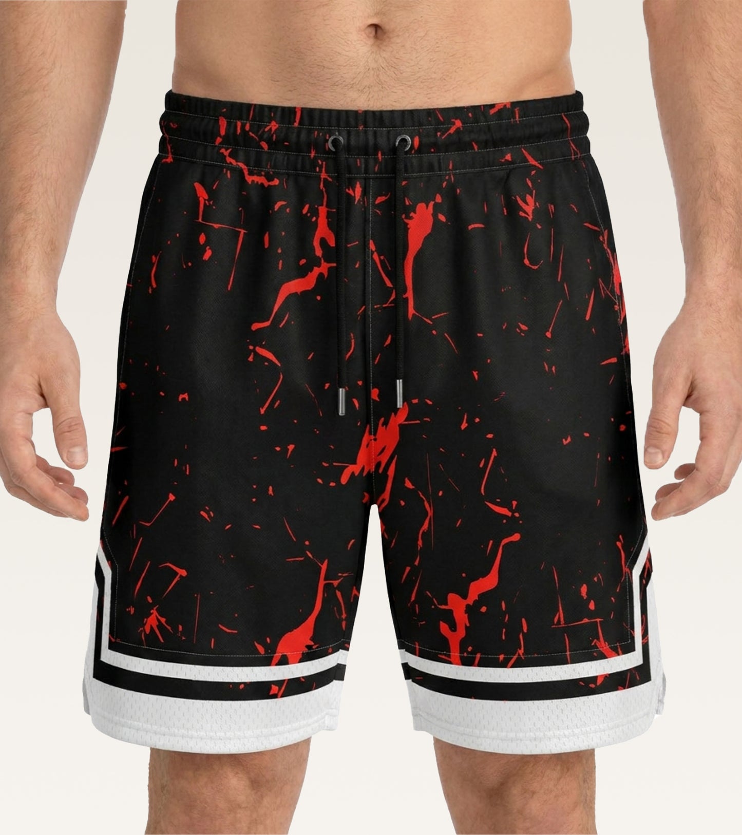 Mesh Graphic Training Short - Crimson