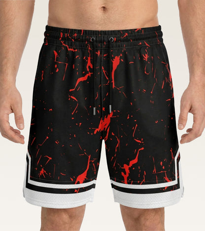 Mesh Graphic Training Short - Crimson